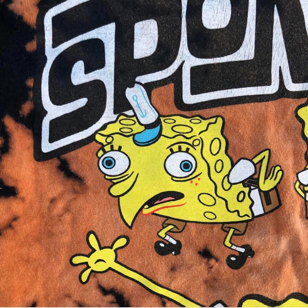 SpongeBob SquarePants Tie-Dye T-Shirt - Orange & Black - Picture 4 of 4